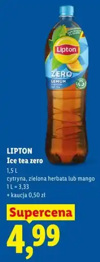 Lidl LIPTON Ice tea zero oferta