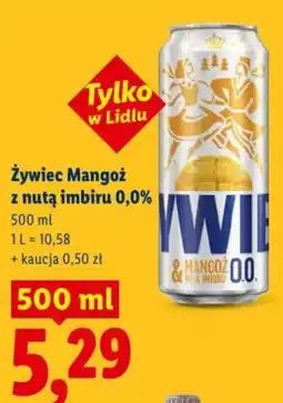 Lidl Żywiec Mangoż z nutą imbiru 0,0% oferta