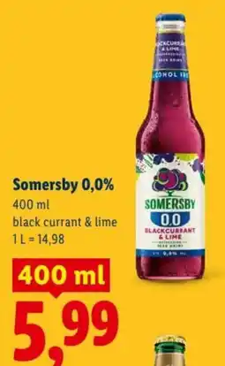 Lidl Somersby 0,0% black currant & lime oferta