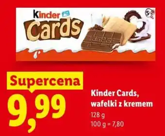 Lidl Kinder Cards, wafelki z kremem oferta