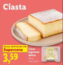 Lidl Ciasto jogurtowa delicia oferta