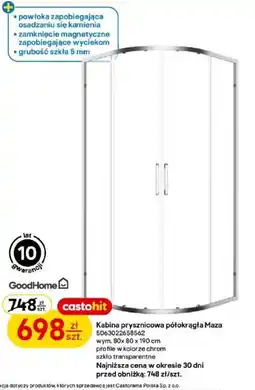 Castorama Kabina prysznicowa półokrągła Maza oferta
