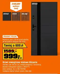 OBI Drzwi zewnętrzne stalowe Alicante oferta