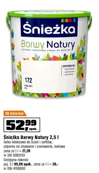 OBI Śnieżka Barwy Natury oferta