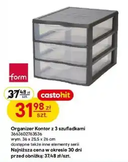 Castorama Organizer Kontor z 3 szufladkami oferta