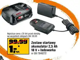 OBI Zestaw startowy akumulator 2,5 Ah 18 V + ładowarka oferta