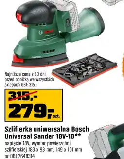 OBI Szlifierka uniwersalna Bosch Universal Sander 18V-10** oferta