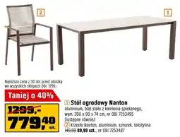 OBI Stół ogrodowy Nanton oferta