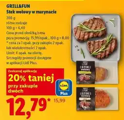 Lidl GRILL&FUN Stek wołowy w marynacie oferta