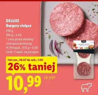 Lidl DELUXE Burgery cielęce oferta
