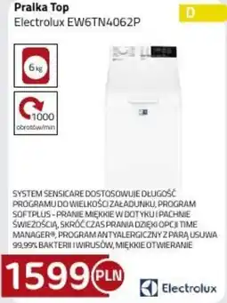 Kakto Prałka Top Electrolux EW6TN4062P oferta