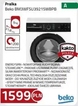 Kakto Prałka Beko BM3WFSU39215WBPB oferta