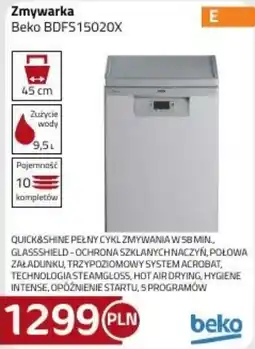 Kakto Zmywarka Beko BDFS15020X oferta