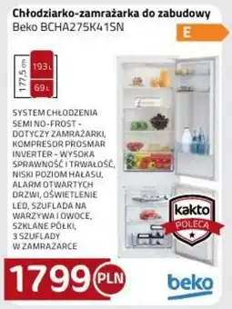 Kakto Chłodziarko-zamrażarka do zabudowy Beko BCH A275K41SN oferta