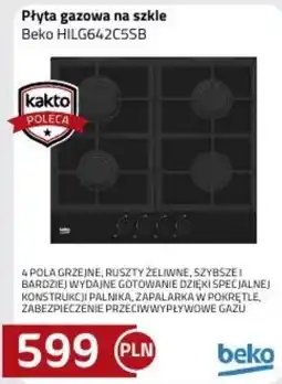 Kakto Płyta gazowa na szkle Beko HILG642C5SB oferta