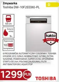Kakto Zmywarka Toshiba DW-10F2EE(W)-PL oferta