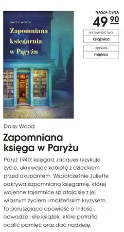 Świat Książki Daisy Wood Zapomniana księga w Paryżu oferta