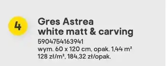 Gres Astrea white matt & carving