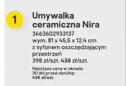 Castorama Umywalka ceramiczna Nira oferta