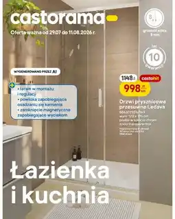Castorama Drzwi prysznicowe przesuwne Ledava oferta