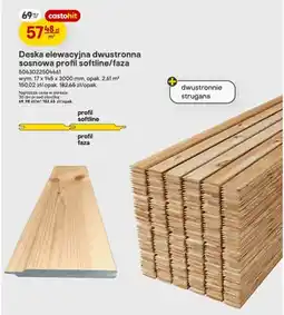 Castorama Deska elewacyjna dwustronna sosnowa profil softline faza oferta