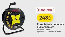 Castorama Przedłużacz bębnowy z uziemieniem Elgotech oferta