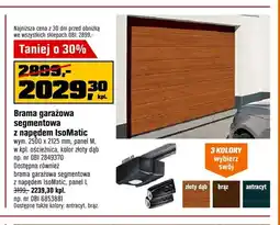 OBI Brama garażowa segmentowa z napędem IsoMatic panel M oferta