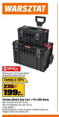 OBI Zestaw skrzyń narzędziowych Qbrick One Cart + Pro 500 Basic oferta