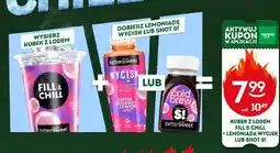 Żabka Zestaw kubek z lodem Fill & Chill + lemoniada Wycisk lub shot S! oferta