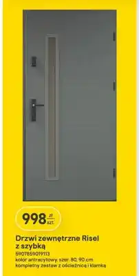 Castorama Drzwi zewnętrzne Risel z szybką oferta