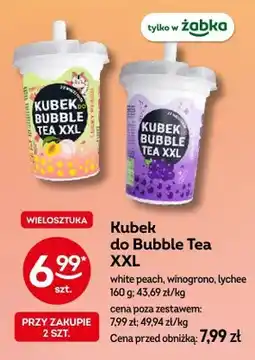 Żabka Kubek do Bubble Tea XXL white peach oferta