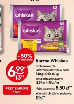 Żabka Karma dla kota Whiskas z kurczakiem w sosie oferta