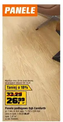 OBI Panele podłogowe Dąb Cornforth 7 mm AC4 oferta