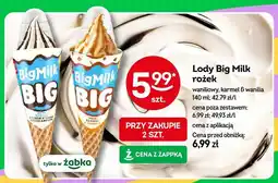 Żabka Lody Big Milk rożek waniliowy oferta