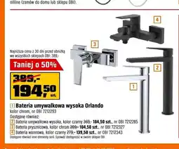 OBI Bateria umywalkowa wysoka Orlando chrom oferta