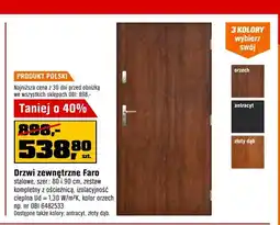 OBI Drzwi zewnętrzne Faro 80 cm oferta