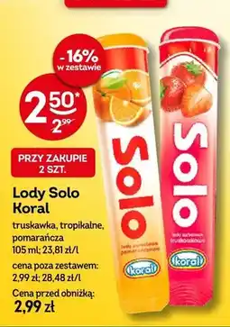 Żabka Lody Solo Koral tropikalne oferta