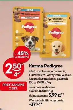 Żabka Karma dla psa Pedigree Adult z wołowiną w galarecie oferta