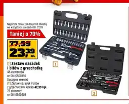 OBI Zestaw nasadek i bitów z grzechotką OBI 46 elementów oferta