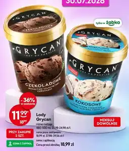 Żabka Lody Grycan Czekoladowe oferta