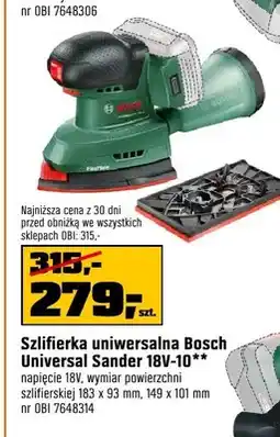 OBI Szlifierka uniwersalna Bosch Universal Sander oferta
