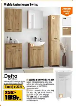 OBI Szafka z umywalką Defra Twins 45 cm oferta