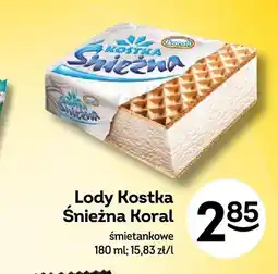 Żabka Lody Kostka Śnieżna Koral śmietankowe oferta