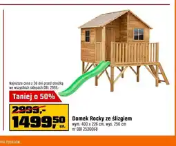 OBI Domek ogrodowy Rocky ze ślizgiem oferta