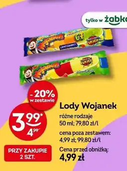 Żabka Lody Wojanek oferta
