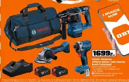 OBI Zestaw zakrętarka + szlifierka kątowa + młot udarowy Bosch Professional oferta