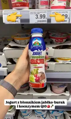 Dino Jogurt z błonnikiem jabłko z burakiem i koenzymem Q10 Łowicz oferta