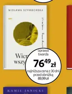 Empik Książka Wiersze wszystkie Wisława Szymborska oferta
