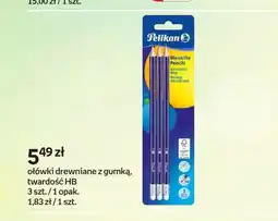 Empik Ołówki drewniane z gumką Pelikan twardość HB 3-pak oferta