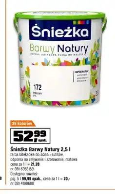 OBI Farba lateksowa Śnieżka Barwy Natury oferta